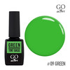 Зображення  База кольорова GO Active Tint Base 09 Green, зелений, 10 мл, Об'єм (мл, г): 10, Колір: 09