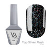 Изображение  Топ светоотражающий без липкого слоя Valeri Top Silver Flash, 12 мл, Объем (мл, г): 12, Цвет: Silver