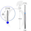 Изображение  Фреза твердосплавная безопасная пламя синяя 1.5 мм, рабочая часть 8 мм