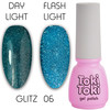 Изображение  Гель-лак Toki-Toki Glitz GZ06 сине-зеленый, 5 мл, Объем (мл, г): 5, Цвет: 06