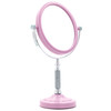 Зображення  Косметичне дзеркало на підставці 8123-5 двостороннє овал Ø11х14 см, рожеве