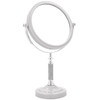 Зображення  Косметичне дзеркало на підставці 8125-5 двостороннє кругле Ø14 см, біле