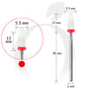 Зображення  Фреза керамічна конус червона 5.5 мм, робоча частина 13 мм