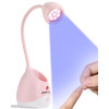 Зображення  UV/LED лампа для сушіння гель лаку YC-05, 36 Вт. (з акумулятором та на ЮСБ, працює від power bank) Рожевий