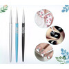 Зображення  Набір пензлів 3в1 для дизайну нігтів з камінчиками, лайнер для малювання, 3шт./уп.