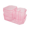 Зображення  Контейнер пластиковий 3в1 рожево-прозорий
