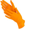 Изображение  Перчатки нитриловые оранжевые M