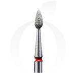 Изображение  Фреза алмазная Staleks FA40R023/5К, капля красная диаметр 2,3 мм, рабочая часть 5 мм