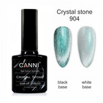 Изображение  Гель-лак CANNI Crystal Stone 904 серебро/изумрудный, 7,3 мл, Объем (мл, г): 7.3, Цвет: 904