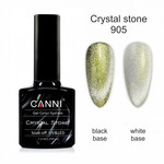 Зображення  Гель-лак CANNI Crystal Stone 905 срібло/золотисто-зелений, 7,3 мл, Об'єм (мл, г): 7.3, Колір: 905