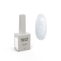Зображення  Nails of the Day Cover basе 33 potal легке молочне з голографічною поталлю база для нігтів, 10 мл, Об'єм (мл, г): 10, Колір: 33
