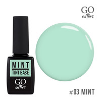 Изображение  База цветная GO Active Tint Base 03 Mint, мятная пастель, 10 мл, Объем (мл, г): 10, Цвет: 03