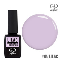 Изображение  База цветная GO Active Tint Base 04 Lilac, пастельно-сиреневый, 10 мл, Объем (мл, г): 10, Цвет: 04