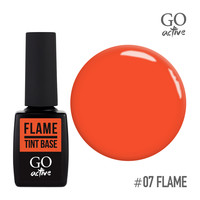 Изображение  База цветная GO Active Tint Base 07 Flame, оранжевое пламя, 10 мл, Объем (мл, г): 10, Цвет: 07