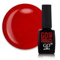 Зображення  Гель-лак GO Active 145 Go Find Yourself червоний з дрібними золотистими шиммерами, 10 мл, Об'єм (мл, г): 10, Колір: 145