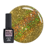 Изображение  Гель-лак GO Active Holographic 07 пепельно-салатовый с голографическими шиммерами, 10 мл