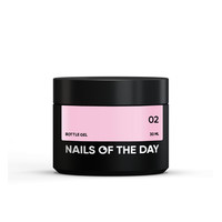 Зображення  Nails of the Day Bottle Gel 02 – надміцний гель блідно-рожевий, 30 мл, Об'єм (мл, г): 30, Колір: 02