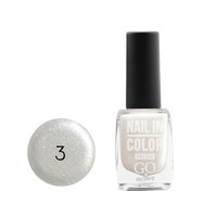 Зображення  Лак для нігтів Go Active Nail in Color 003 білий із золотистими шиммерами, 10 мл, Об'єм (мл, г): 10, Колір: 003