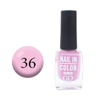 Зображення  Лак для нігтів Go Active Nail in Color 036 рожевий весняний, 10 мл, Об'єм (мл, г): 10, Колір: 036