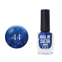 Зображення  Лак для нігтів Go Active Nail in Color 044 морський синій з шиммерами, 10 мл, Об'єм (мл, г): 10, Колір: 044