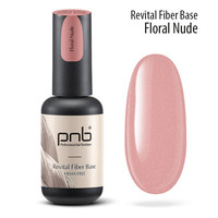 Зображення  Відновлююча база з нейлоновими волокнами PNB Revital Fiber Base 8 мл, Floral Nude, Об'єм (мл, г): 8, Колір: FloralNude