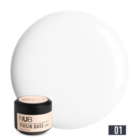Зображення  База камуфлююча каучукова для гель-лаку NUB Virgin Base Coat №01 молочний, 30 мл, Об'єм (мл, г): 30, Колір: 01