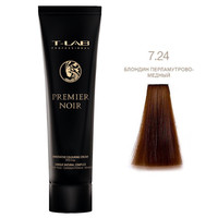 Изображение  Крем-краска для волос T-LAB Professional Premier Noir Innovative Colouring Cream 100 мл, № 7.24, Объем (мл, г): 100, Цвет: 7.24