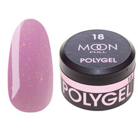 Изображение  Moon Full Poly Gel №18 полигель для наращивания ногтей Розовый Зефир, 15 мл, Объем (мл, г): 15, Цвет: 18