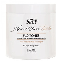 Зображення  Екстрабілий порошок для волосся, що знебарвлює, 10 ТОНІВ Shot Extra White Bleaching Color, 500 г