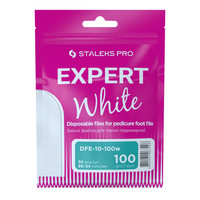 Изображение  Сменные файлы белые для терки педикюрной 100 грит STALEKS PRO EXPERT 10 30 шт DFE-10-100w