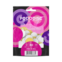 Изображение  Сменные файлы белые для педикюрного диска на мягкой основе 80 грит STALEKS PRO PODODISC L 50 шт PDFS-25-80w