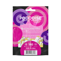 Изображение  Сменные файлы белые для педикюрного диска на мягкой основе 180 грит STALEKS PRO PODODISC XS 50 шт PDFS-10-180w