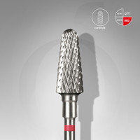 Изображение  Фреза твердосплавная STALEKS PRO усеченный конус красная диаметр 6 мм / рабочая часть 14 мм