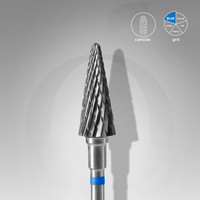 Изображение  Фреза твердосплавная STALEKS PRO конус синяя, диаметр 6 мм / рабочая часть 14 мм