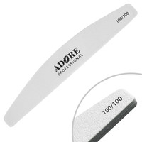 Зображення  Пилка для нігтів ADORE professional 100/100 півколо, Абразивність: 100/100