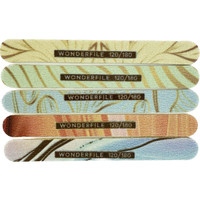 Зображення  Пилка Wonderfile 130x15 мм з принтом на дерев'яній основі 120/180 грит, 5 шт (WFW130S120/180)