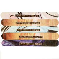 Зображення  Пилка Wonderfile 130х15 мм з принтом на дерев'яній основі 180/240 грит, 5 шт (WFW130S180/240)