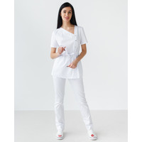 Зображення  Медичний костюм жіночий Наомі білий р. 44, "БІЛИЙ ХАЛАТ" 331-324-679, Розмір: 44, Цвет: білий