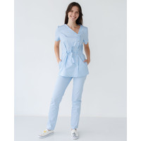 Зображення  Медичний костюм жіночий Наомі блакитний р. 42, "БІЛИЙ ХАЛАТ" 331-462-679, Розмір: 42, Цвет: лазурный