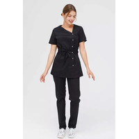 Изображение  Медицинский костюм женский Наоми черный р. 44, "БЕЛЫЙ ХАЛАТ" 331-321-679, Размер: 44, Цвет: черный