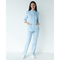 Зображення  Медичний костюм жіночий Сакура блакитний р. 40, "БІЛИЙ ХАЛАТ" 124-462-678, Розмір: 40, Цвет: лазурный