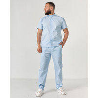 Зображення  Медичний костюм чоловічий Бостон блакитний р. 46, "БІЛИЙ ХАЛАТ" 129-462-679, Розмір: 46, Цвет: лазурный