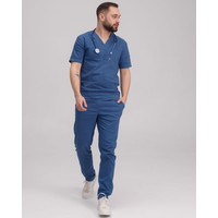 Зображення  Медичний костюм чоловічий Марсель синій р. 52, "БІЛИЙ ХАЛАТ" 353-322-708, Розмір: 52, Цвет: синий