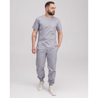 Изображение  Медицинский костюм мужской Техас серый р. 48, "БЕЛЫЙ ХАЛАТ" 136-328-677, Размер: 48, Цвет: серый