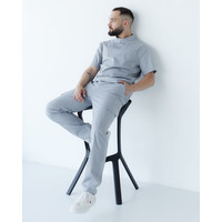 Изображение  Медицинский костюм мужской Денвер серый +SIZE р. 60, "БЕЛЫЙ ХАЛАТ" 447-328-679, Размер: 60, Цвет: серый