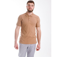 Изображение  Медицинское поло мужское темно-бежевое р. 2XL, "БЕЛЫЙ ХАЛАТ" 148-435-677, Размер: 2XL, Цвет: темно-бежевый