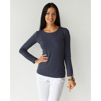 Зображення  Жіночий лонгслів жіночий темно-сірий р. L, "БІЛИЙ ХАЛАТ" 358-408-716, Розмір: L, Цвет: сірий