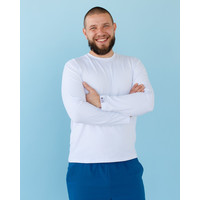 Изображение  Медицинский лонгслив мужской белый р. XL, "БЕЛЫЙ ХАЛАТ" 357-324-716, Размер: XL, Цвет: белый