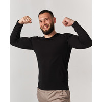 Изображение  Медицинский лонгслив мужской черный р. L, "БЕЛЫЙ ХАЛАТ" 357-321-716, Размер: L, Цвет: черный