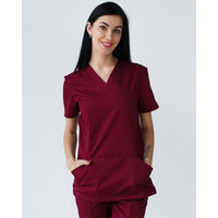 Зображення  Жіноча сорочка жіноча Топаз марсала р. 40, "БІЛИЙ ХАЛАТ" 164-326-705, Розмір: 40, Цвет: марсала